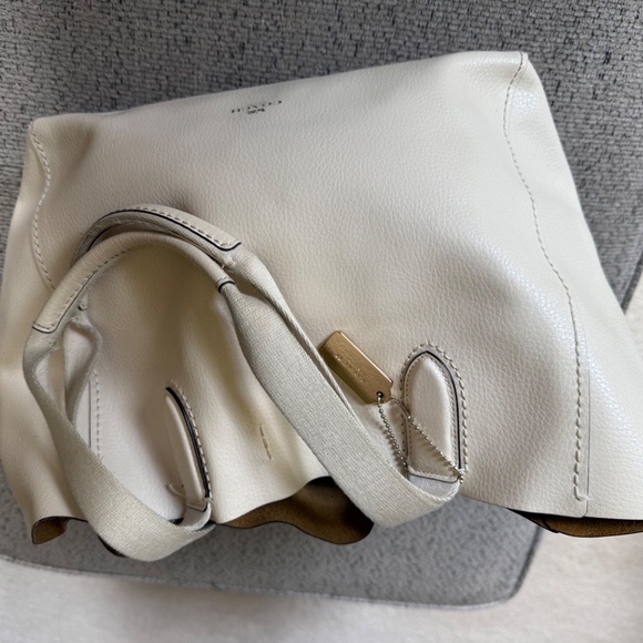 Coach Ivory Leather Tote Bag - Picture 4 of 6